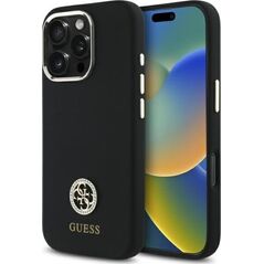 Guess Guess GUHCP16LM4DGPK iPhone 16 Pro 6.3"   czarny/black hardcase Silicone Logo Strass 4G