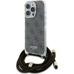 Guess Guess GUHCP16XHC4SEW iPhone 16 Pro Max    6.9" brązowy/brown hardcase Crossbody Cord 4G Print