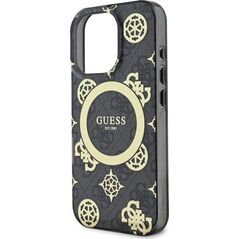 Guess Guess GUHMP16XH4PYEEK iPhone 16 Pro Max   6.9" czarny/black hardcase IML Peony On 4G Background MagSafe