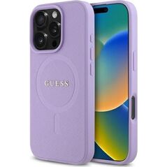 Guess Guess GUHMP16LPSAHMCU iPhone 16 Pro 6.3"  fioletowy/purple hardcase Saffiano MagSafe