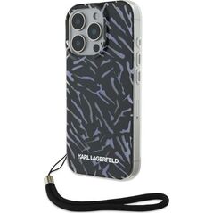 Karl Lagerfeld Karl Lagerfeld KLHCP16LHZBPKCCU iPhone    16 Pro 6.3" fioletowy/purple Zebra With Cord