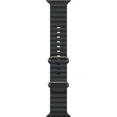 Apple 49mm Black Ocean Band - Natural Titanium Finish