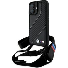 BMW BMW BMHCP16S23PSCCK iPhone 16 6.1"        czarny/black hardcase M Edition Carbon Stripe & Strap