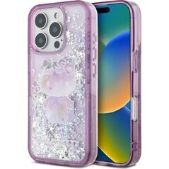 Hello Kitty Hello Kitty HKHCP16LL50PPU iPhone 16 Pro  6.3" fioletowy/purple hardcase Liquid Glitter 50TH Anniversary Party