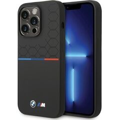 BMW BMW BMHCP15L22SMPK iPhone 15 Pro 6.1" czarny/black Silicone Pattern
