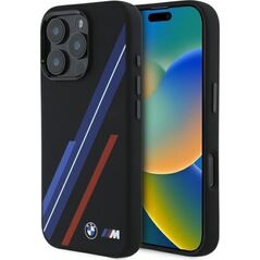 BMW BMW BMHMP16L23SSPK iPhone 16 Pro 6.3"     czarny/black hardcase Silicone Random Lines MagSafe
