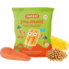Smileat Smileat, BIO Smilondas, Chrupki z ciecierzycy, kukurydzy i soczewicy, marchewkowe, 25 g
