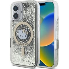 HelloKitty Hello Kitty HKHMP16SLGDIK iPhone 16 6.1"  czarny złoty/black gold hardcase Liquid Glitter Fever MagSafe