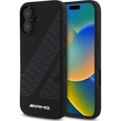 Mercedes AMG AMHMP16S2SCFR iPhone 16 6,1"          czarny/black hardcase Checkered Flag Pattern MagSafe