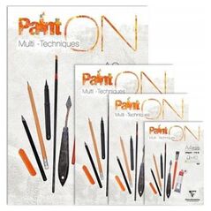 Clairefontaine Paint-On Blok A2 250gram hvidt papir, multi teknik, toplimet