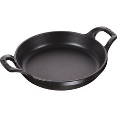 NPC Polska Staub Okrągłe mini naczynie do pieczenia i zapiekania z uszami 16 cm czarne