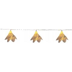 Lampki choinkowe Christmas decoration LAMPKI DRUCIKI NA BATERIE GIRLANDA 20 LED KWIATY CIEPŁY BIAŁY