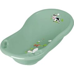Keeeper KEEEPER baby bath with plug FUNNY FARM, green, 84 cm, 18426