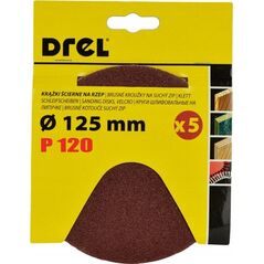 Drel Sticky, round sandpaper. Nov. P120, 5 pcs.