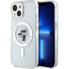 Karl Lagerfeld Karl Lagerfeld KLHMP15MHGKCNOT iPhone 15 Plus / 14 Plus 6.7" transparent hardcase Karl&Choupette Glitter MagSafe