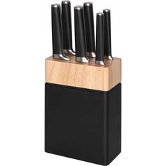 Maku Maku Kitchen Life Safety peilių rinkinys su stovu 7 vnt.