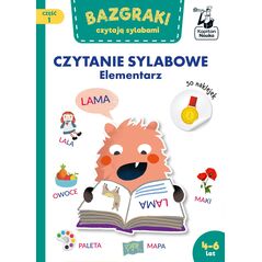 Kapitan Nauka Bazgraki czytają sylabami. Elementarz 4-6lat cz1 czytanie sylabowe KS0877