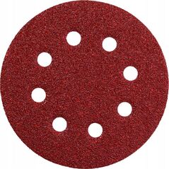 Metabo Metabo 631230000, Sanding sheet, Metal, Polyester, Stainless steel, Steel, Wood, Red, Round, 12.5 cm, 12.5 cm