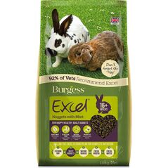 Burgess Burgess - Adult Rabbit Nuggets with Mint - 10 kg (40000) /Small Animals /10000
