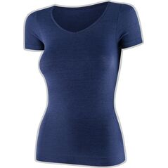 Brubeck SS1398W Koszulka damska z krótkim rękawem COMFORT MERINO granatowy S