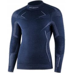 Brubeck LS1666M Bluza męska EXTREME MERINO granatowy L