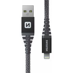 Kabel USB Swissten Data Cable Kevlar Usb / Lightning 1.5 M Antracit
