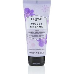 I love I Love, Signature Collection, Moisturizing, Hand & Nail Cream, Violet Dreams, 100 ml Unisex