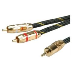 Kabel Roline ROLINE GOLD kabel połączeniowy audio 3,5 mm stereo - 2x tulipan, M/M, 5 m