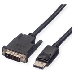 Kabel Roline ROLINE Kabel DisplayPort męski DP - DVI męski (24+1), LSOH, czarny, 1,5 m