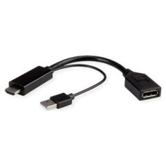 Kabel Roline Adapter ROLINE 4K HDMI/DisplayPort, v1.2, HDMI męski - DP żeński, aktywny