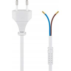 Goobay Kabel z wtyczką Euro do montażu, 1,5 m, biały - Wersja kolorystyczna Biały