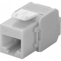 Goobay CAT 6A gniazdo Keystone RJ45, UTP, 500 MHz - Wersja kolorystyczna Jasnoszary
