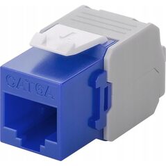Goobay CAT 6A gniazdo Keystone RJ45, UTP, 500 MHz - Wersja kolorystyczna Niebieski