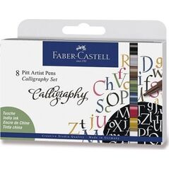 Faber-Castell Faber-Castell 167508 pióro Czarny, Niebieski, Brązowy, Złoto, Zielony, Szary, Różowy, Biały 8 szt.