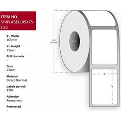Capture Ship-label 105 x 75mm, Core