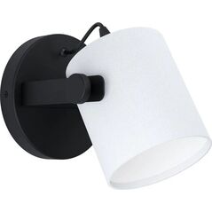 Kinkiet EGLO EGLO HORNWOOD 1 wall light, Surfaced, 1 bulb(s), E27, IP20, Black, White