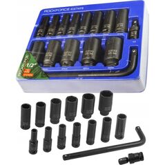 Rockforce Zestaw nasadek udarowych 1/2"  15el.