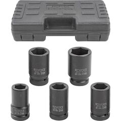 Rockforce Zestaw nasadek udarowych głębokich 1" 5el. (6-kątnych) (27-41mm)