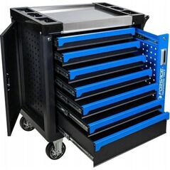 Wózek narzędziowy Forsage Szafka narzędziowa (7 szuflad, dodatkowa szuflada boczna, metalowy blat, wym.: 900x800x460mm)