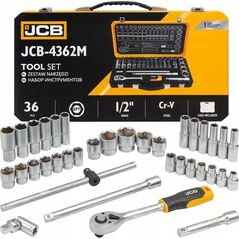 Zestaw narzędzi JCB Zestaw narzędzi 1/2" 36el. (8-32mm) (6-kątnych)