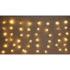 Lampki choinkowe CORTINA LAMPKI CHOINKOWE KURTYNA ŚWIETLNA ZEW/WEW 240 LED 600X60CM Z PILOTEM CIEPŁY BIAŁY