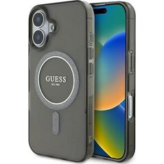 Guess Guess GUHMP16MHFGEREK iPhone 16 Plus      6.7" czarny/black hardcase IML Glitter Circle MagSafe