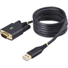 StarTech 1P6FFCN-USB-SERIAL kabel równoległy Czarny 2 m USB Typu-A DB-9