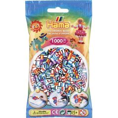 Hama midi perler 1000stk stribet mix 90
