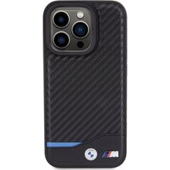 Etui BMW BMHMP15X22NBCK Apple iPhone 15 Pro Max hardcase Leather Carbon MagSafe czarny/black