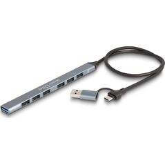 DeLOCK 64273 huby i koncentratory USB 3.2 Gen 1 (3.1 Gen 1) Type-C 5000 Mbit/s Szary