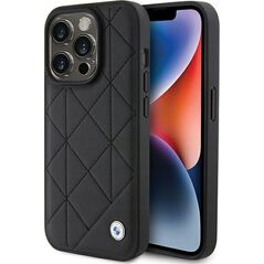 Etui BMW BMHCP15X22RQDK Apple iPhone 15 Pro Max Leather Quilted czarny/black