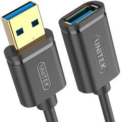 Kabel USB Unitek USB-A - USB-A 0.5 m Czarny (Y-C456GBK)