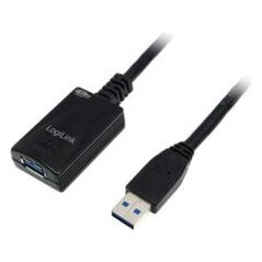 Kabel USB LogiLink USB-A - USB-A 5 m Czarny (UA0127)