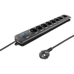 Listwa zasilająca Qoltec Swift przeciwprzepięciowa 8 gniazd 1.8 m czarna (50113)